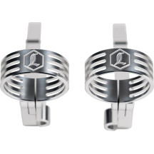 REVO ARC Billet Remote Reservoir External Mounts — fits '14+ FL Touring, anodized finish