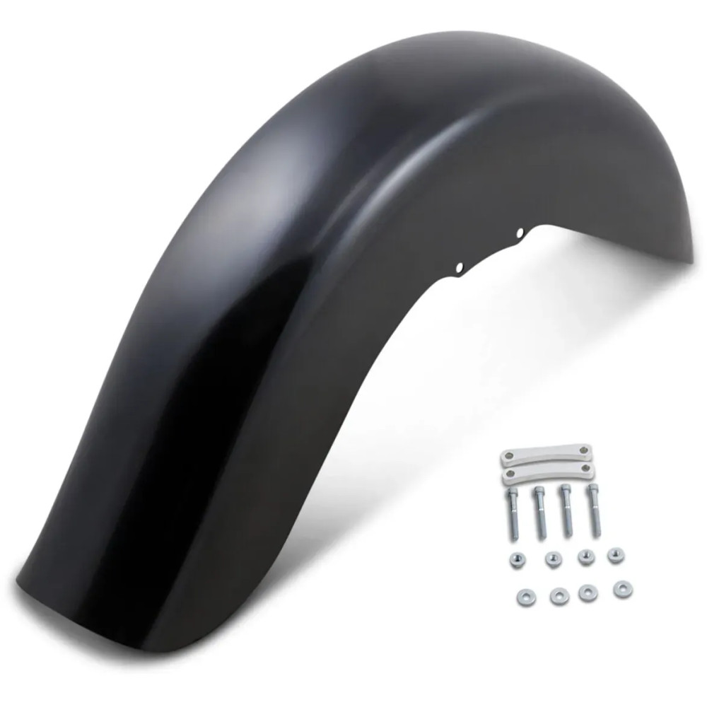 Benchmark Front Fender for Dresser — 6-1/2" fender width, fits 16", 17", 18", 19", Black