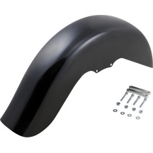 Benchmark Front Fender for Dresser — 6.5" width, 21" wheel fit, non-raked frame, Black