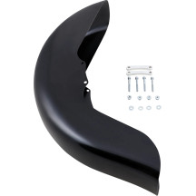 Benchmark Front Fender for Dresser — 6.5" width, 21" wheel fit, non-raked frame, Black