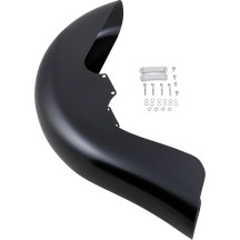 Benchmark Front Fender for Dresser — 6-1/2" wide, fits 26" wheel, raked frame, Black