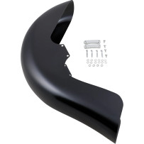 Benchmark Front Fender for Dresser — 6-1/2" wide, fits 26" wheel, raked frame, Black