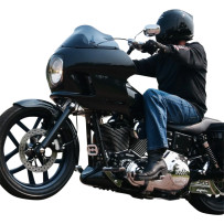 Tire Hugger Front Fender for Dresser — Fits 16"–19" wheels, Black