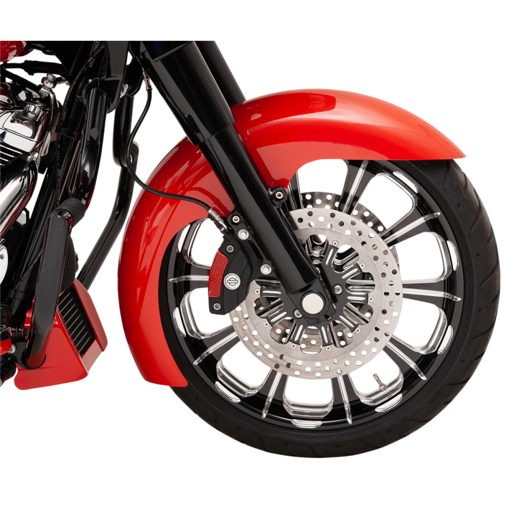 Hugger Series Front Fender with Mounting Blocks for Softail/Dyna — 19" wheel fit, 40-1/4" contour
