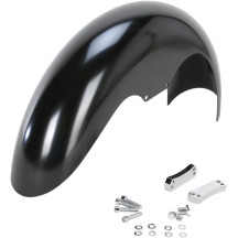 Hugger Series Front Fender with Mounting Blocks for Softail/Dyna — 19" wheel fit, 40-1/4" contour