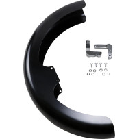 Hugger Series Front Fender with Mounting Blocks for Softail/Dyna — 19", front mount, Black