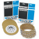Clutch Friction Plate Set — For '99-'17 Twin Cam models without slipper/assist clutch, Set of 9