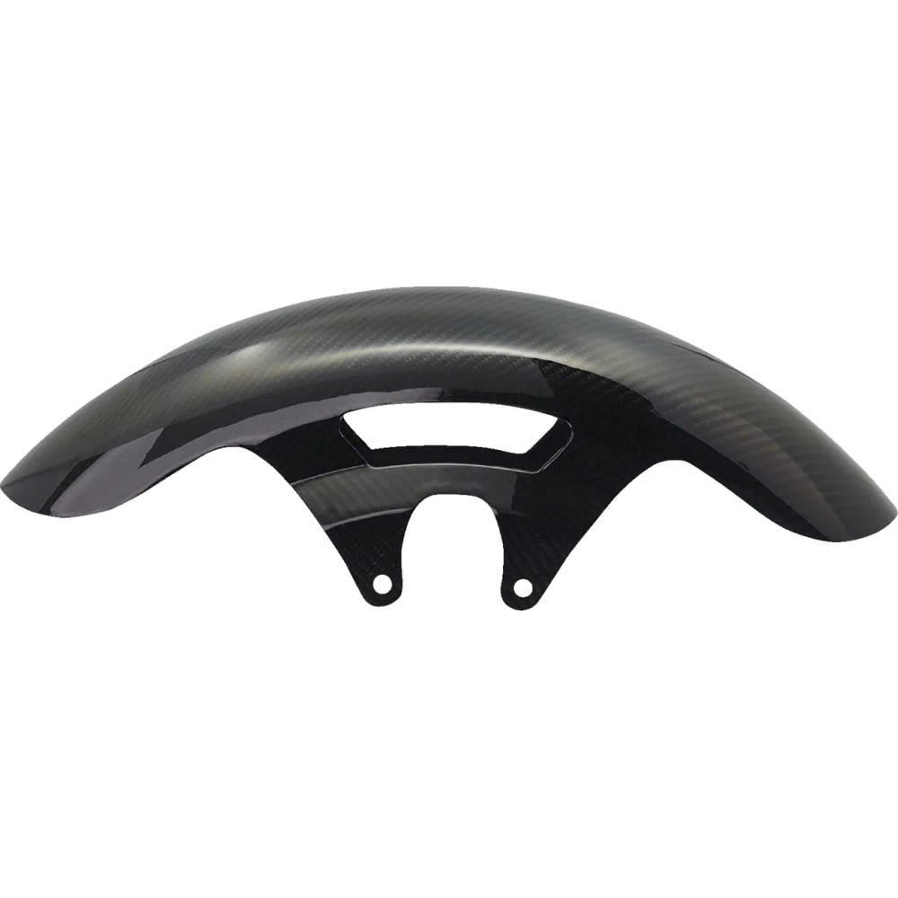 19" Cafe Carbon Fiber Front Fender — accepts 130/60-19 tires, gloss black, for standard forks