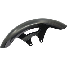19" Cafe Carbon Fiber Front Fender — accepts 130/60-19 tires, gloss black, for standard forks