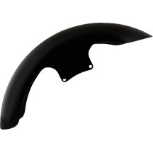 Hugger Series Front Fender — Front, fits 16", 17", 18", 19" wheels, Black
