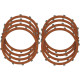 Clutch Friction Plate Set — Organic, Set of 8, DRAG SPECIALTIES, 1131-0442