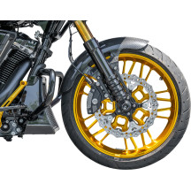 19" Cafe Carbon Fiber Front Fender — 19", Front, Black