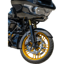 19" Carbon Fiber Wrapper Front Fender — 19", Black, Gloss