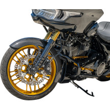 19" Carbon Fiber Wrapper Front Fender — 19", Black, Gloss