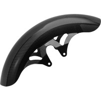 19" Pro Sport Carbon Fiber Front Fender — fits 130/60-19 tires, 14" rotor clearance, Black