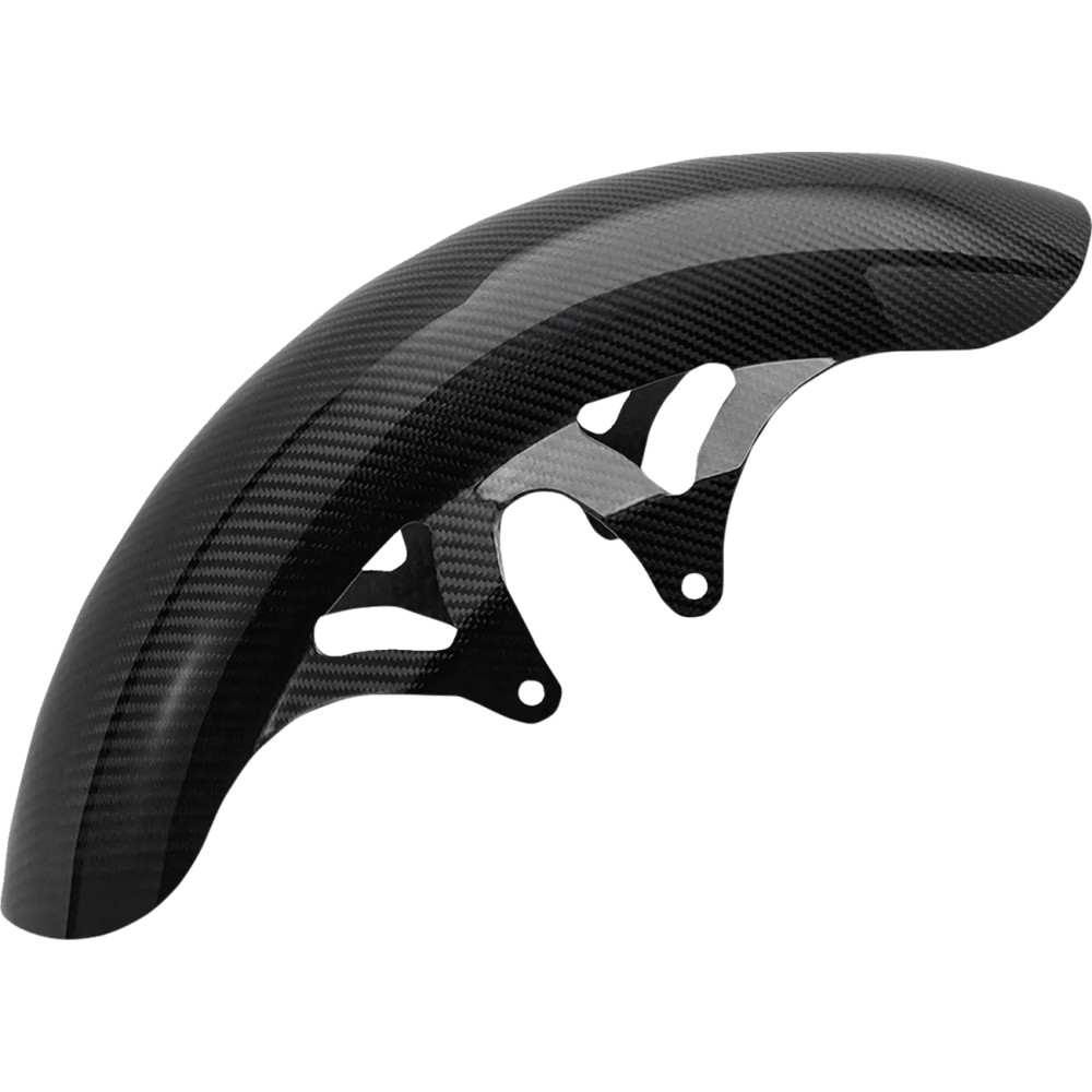 19" Pro Sport Carbon Fiber Front Fender — 130/60-19 tire, clearance up to 14" rotors, Black