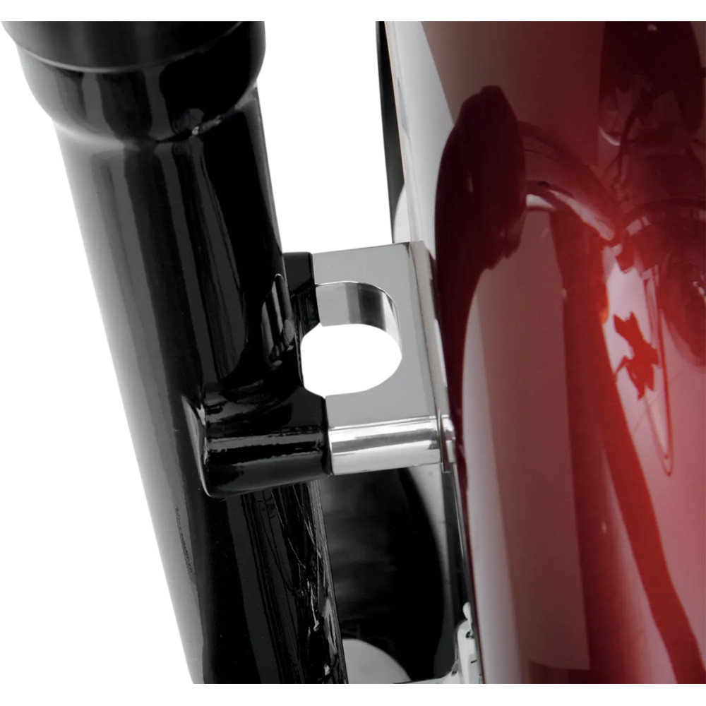 Tire Hugger Front Fender Mounting Block — 21", Front, Chrome