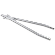 Daggertude Styled Sissy Bar Sticks — 762 mm (30") height, 17 cm (6-11/16") width, Chrome