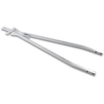 Daggertude Styled Sissy Bar Sticks — 762 mm (30") height, 17 cm (6-11/16") width, Chrome