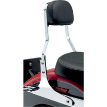 Square Sissy Bar — 356 mm (14"), pad 127×152 mm (5"×6"), Chrome