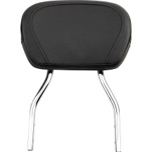 Sissy Bar redondo — 14" de altura, almohadilla 12" x 8-1/4", cromado