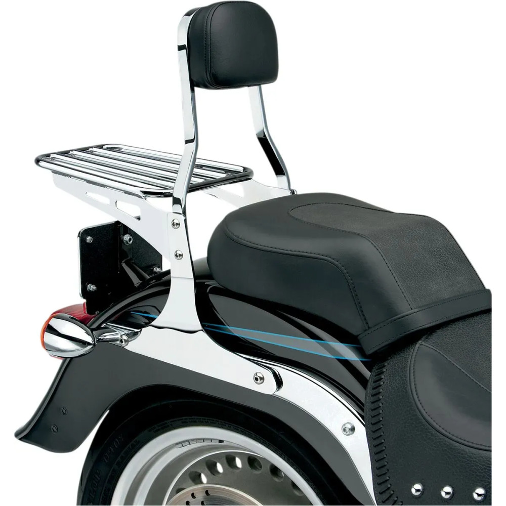 Square Sissy Bar — Chrome, 356 mm (14")