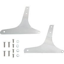 Round Sissy Bar — 17" height, 12" W pad, 8.25" H pad, Chrome