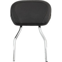 Round Sissy Bar — 17" height, 12" W pad, 8.25" H pad, Chrome