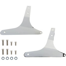 Sissy Bar redondo — 14" de altura, almohadilla 12" x 8-1/4", cromo