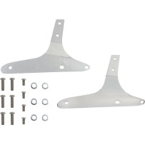 Square Sissy Bar — 432 mm (17") height, pad 222 mm (8-3/4") H x 191 mm (7-1/2") W, Chrome