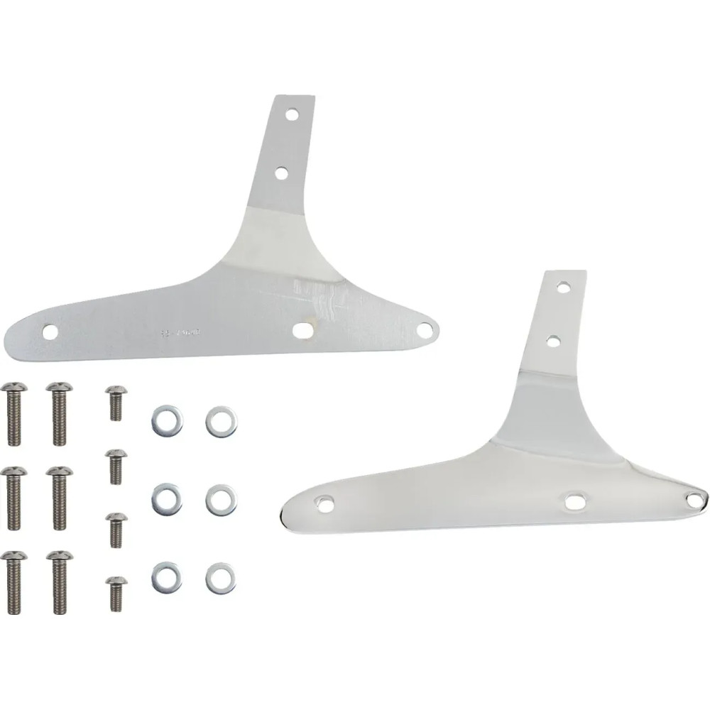 Square Sissy Bar — 432 mm (17") height, pad 222 mm (8-3/4") H x 191 mm (7-1/2") W, Chrome