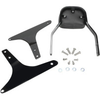 Square Sissy Bar — 279 mm height, pad 127×152 mm, 152 mm width, Black