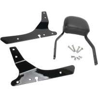 Square Sissy Bar — 11 in height, 5 in x 6 in pad, Black