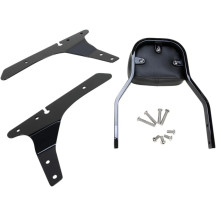 Square Sissy Bar — 11 in height, 5 in x 6 in pad, Black