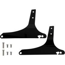 Sissy Bar cuadrado — 432 mm (17") de altura, almohadilla 222×191 mm, Negro