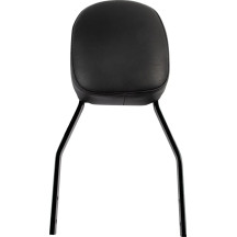 Sissy Bar cuadrado — 432 mm (17") de altura, almohadilla 222×191 mm, Negro