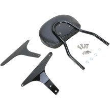 Barra de respaldo redonda — 12" de alto, almohadilla 12" x 8.25" x 2.5", negro