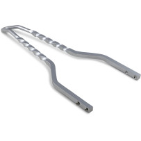 Twisted Sticks Sissy Bar — height 457 mm (18"), width 21–22.2 cm, Chrome