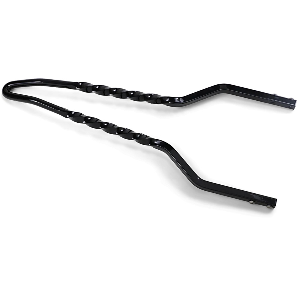 Twisted Sticks Sissy Bar — 457 mm (18"), 21–22.2 cm (8-1/4"–8-3/4"), Black