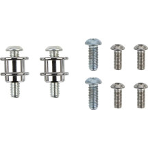 Kit de Respaldo Desmontable — 14" (356 mm), específico para cada moto, almohadilla 6" × 5" × 2", cromo