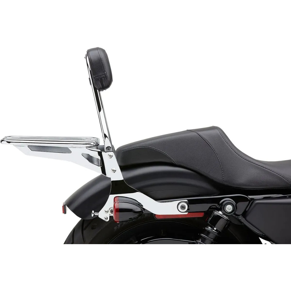 Detachable Backrest Kit — 6" W x 5" H x 2" D, 14" height, Chrome