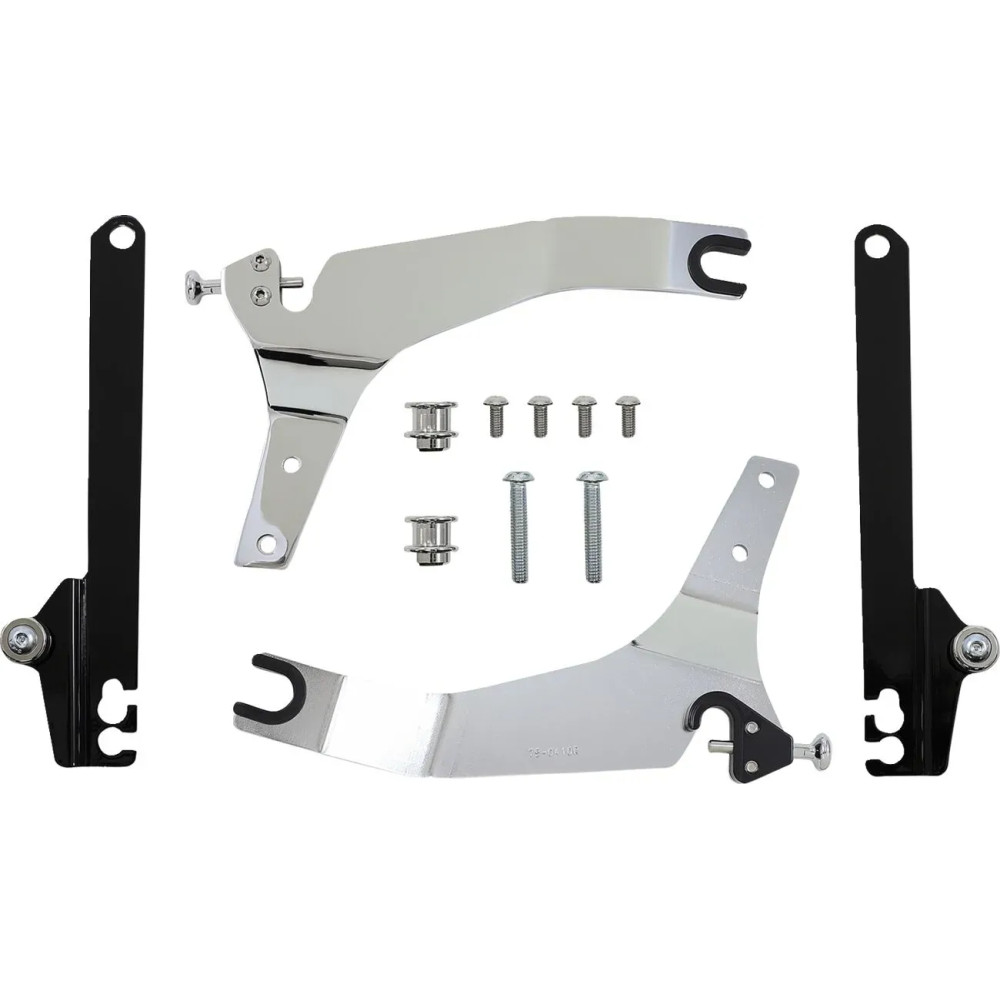 Kit de Respaldo Desmontable — 356 mm (14") de altura, almohadilla 6" An x 5" Al x 2" P, Cromo