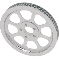 Rear Belt Pulley — 70-tooth, 2.20" center diameter, Polished Chrome