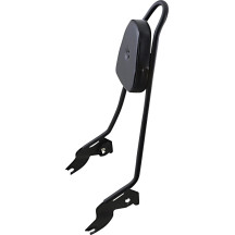 Quick Detachable Sissy Bar Backrest — 24" height, 9" × 7" pad, Black matte