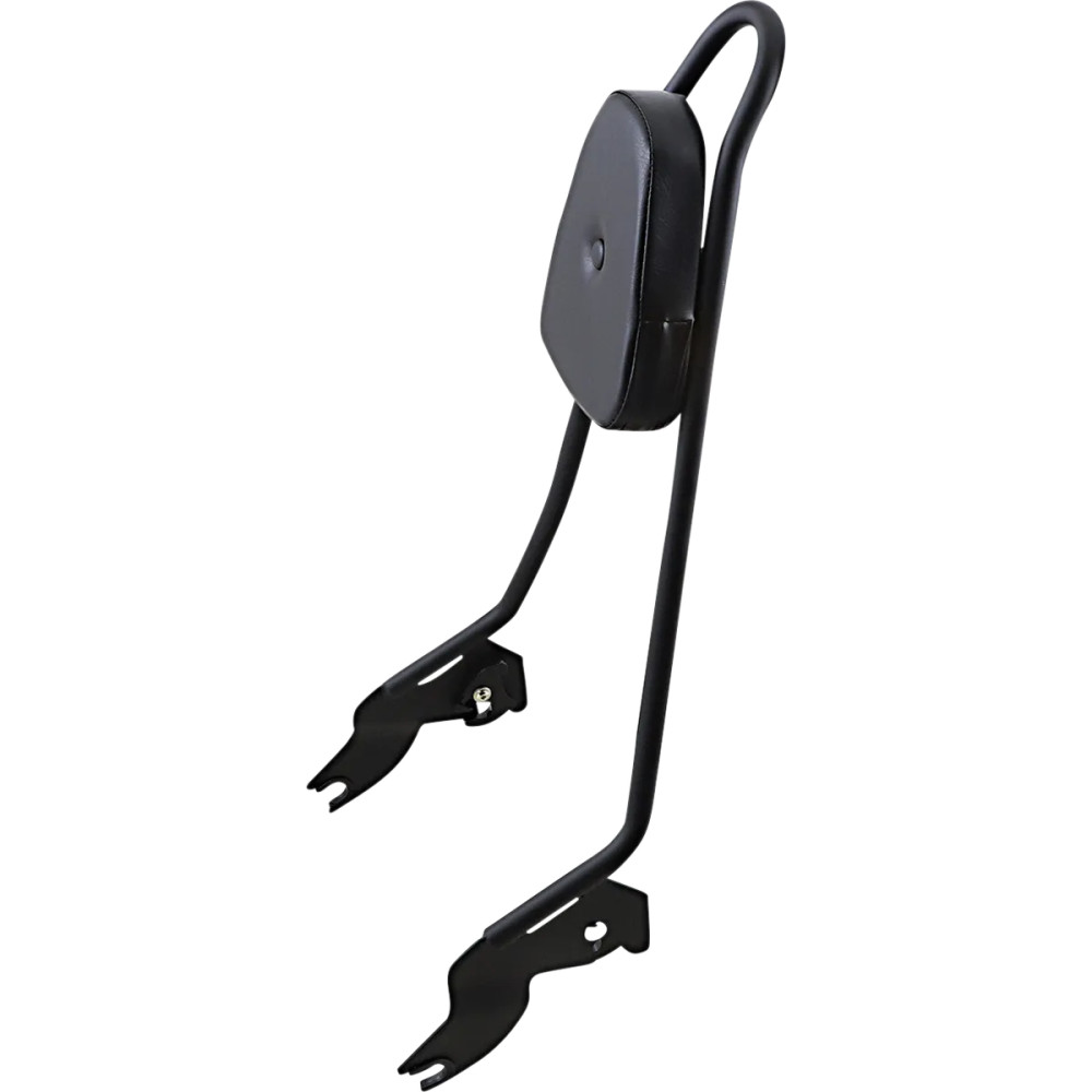 Quick Detachable Sissy Bar Backrest — 24" height, 9" × 7" pad, Black matte