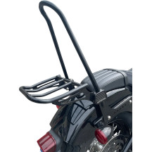 Portaequipajes para sissy bar alto de una sola pieza — Negro
