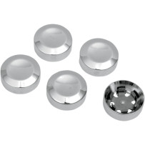 Rear Pulley Bolt Covers — 5 Pack, Chrome