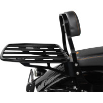 Luggage Rack — 5 in wider, 2.5 in longer, bolt-on, Black