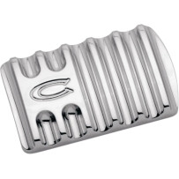 Brake Pedal Pad — Chrome, Billet Aluminum