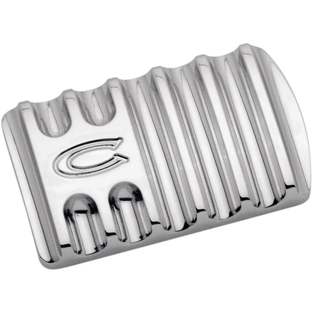 Brake Pedal Pad — Chrome, Billet Aluminum
